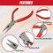 A2Z Scilab Jewelry Making Pliers Chain Nose Professional Repair Stainless Steel Tool with Cushion Grip A2Z-ZR947 - alternate 2